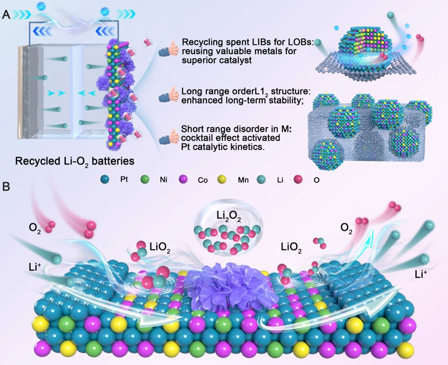 Upcycling Spent Lithium-Ion Batteries: Constructing Bifunctional Catalysts Featuring Long-Range Order and Short-Range Disorder for Lithium-Oxygen Batteries